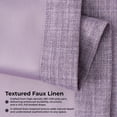 thumbnail image 3 of HPD Half Price Iris Faux Linen Room Darkening Curtains for Bedroom & Living Room Curtains (1 Panel), Window Curtains 108 inches long, Rod pocket curtains & drapes, 50W X 108L, 3 of 11