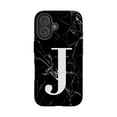 thumbnail image 1 of Personalised Black Marble Name Initials iPhone 16 Plus Case, iPhone 12 Pro Max, 1 of 5