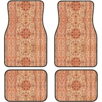 Car Floor Mats Set of 4,Antique Oriental Turkish Persian Carpet Front Rear Carpets Mat Decorative Car Floor Carpets Rugs Non-Slip Auto Car Accessories Universal Fit for Car SUV Truck Van