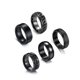 thumbnail image 2 of Qarigey 5 uds. De anillos de acero inoxidable para hombres, anillos giratorios Retro, anillos giratorios de cadena, anillos de descompresión para Ropa, zapatos y accesorios Miscelánea No.1 Qarigey AP007562-01, 2 of 6