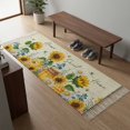 thumbnail image 5 of Area Rug with Tassels 2' x 5', Country Sunflower Daisy Flower Kitchen Runner Rug for Hallway Bedroom Throw Rugs, Farmhouse Plant Bee Soft Door Mat for Bathroom Entrance Living Room, 5 of 9