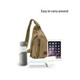 thumbnail image 4 of PULLIMORE Canvas Sling Bag Chest Pack Casual Lightweight Crossbody Backpack for Travel Hiking Cycling (Brown), 4 of 9