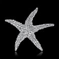 thumbnail image 3 of Silver Rhinestone Starfish Brooch Pin Women's Jewelry, 3 of 5