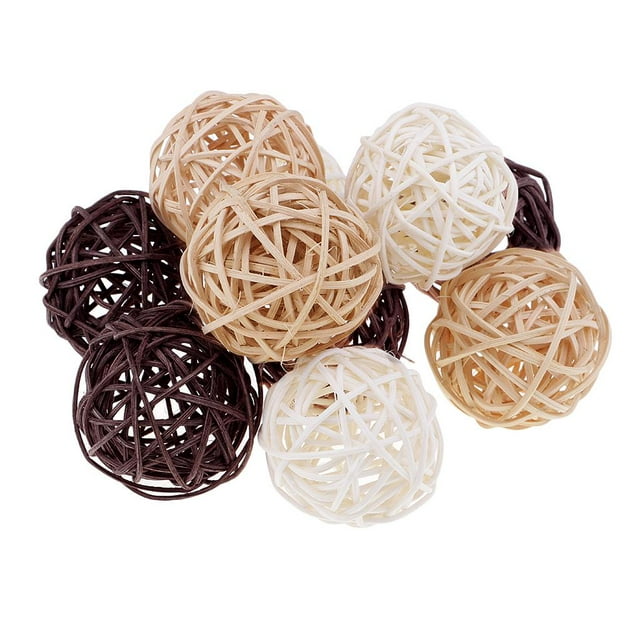 jifeng 10Pc 5cm Handmade Wicker Rattan Balls DIY Garden,Wedding,Party Decorative Crafts 10pcs 5cm