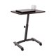 thumbnail image 1 of Seville Classics Airlift Height Adjustable Mobile Rolling Laptop Cart Computer Workstation Desk, Table for Home, Office, Classroom, Hospital, w/Wheels, Walnut, Flat (24"), 1 of 16