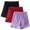 Purple, variant on 3 Pack Pajama Shorts for Women Cotton Sleep Shorts Casual Lounge Pants Drawstring Pj Bottoms Gray L