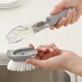 thumbnail image 6 of Famyfamy Kitchen Cleaning Tools With Removable Brush Washing Dish Scrubber Kitchenware 2 In 1 Dispenser Dishwashing Sponge 3pcs Sponge, 6 of 14