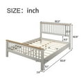thumbnail image 7 of Platform Bed,Queen Size Platform Bed Frame with Heardboard and Footboard,Solid Wood Platform Bed with Large Underbed Space for Boys and Girls,Space Saving,Gray, 7 of 7