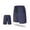 Navy, variant on Mens Linerless Quick Dry Gym Shorts Elastic Waist Stretch Lightweight Zipper Pockets Swim Pants Running Lightweight Comfort Fit Bottoms