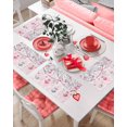 thumbnail image 4 of Valentines Placemats Eucalyptus Leaves Heart Valentines Day Place Mats for Dining Room Pink Love Balloon Washable Table Mats for Kitchen Dining Decorations Set of 6, 4 of 6