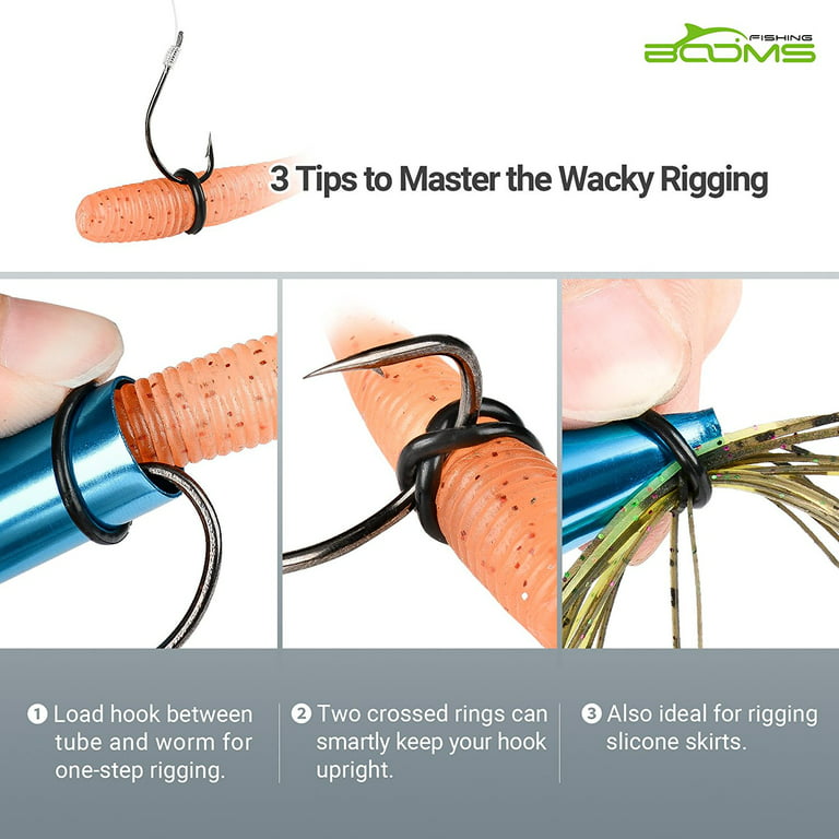 Booms Fishing WR1 Wacky Rigging Tool with 110pcs O-Rings 