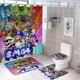 thumbnail image 1 of película SMG4-theme 4-Piece Shower Curtain Set with Rugs, Waterproof Bathroom Decor Set Includes Bath Mat, U-Shaped Rug, Toilet Lid Cover and Curtain with Hooks, 1 of 6
