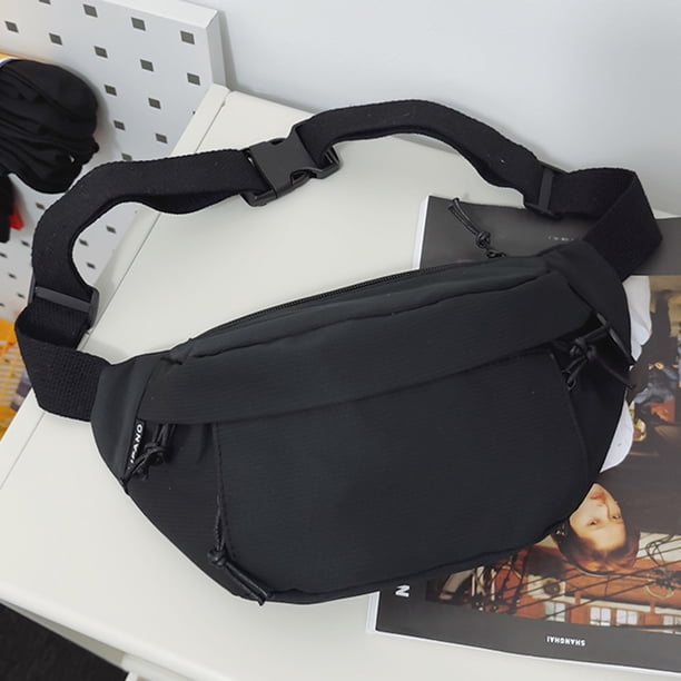 Bolsa De Pecho Bolso de pecho para mujer Bolsos cruzados de hip hop de color sólido casual para viajes (negro) Sywqhk Para Estrenar