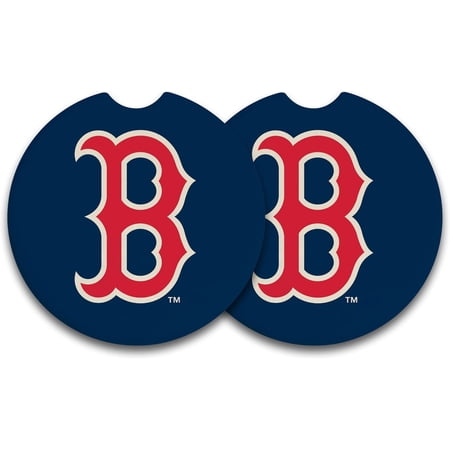 Magnolia Lane Red SOX Car Coasters, 2.67-Inch, Blue, Set of 2