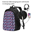 thumbnail image 2 of Xecao Skull flower blue for Travel Laptop Backpack, USB-Charging-Enabled, Spacious Business Backpack for Men and Women,College School Computer Bag, 2 of 7
