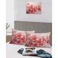thumbnail image 5 of Flower Painted, Abstract Blush Pink Watercolor Pillow Covers King Size 2 Pack, Soft Bed Throw Pillowcases Breathable Cooling Long Lumbar Body Pillow Sham Cover for Bed Sofa 20''x36'', 5 of 7