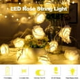 thumbnail image 3 of ED Rose String Light con 2 modos 2 5 metros de longitud 20 bombillas Fairy String Lights Bed, 3 of 8