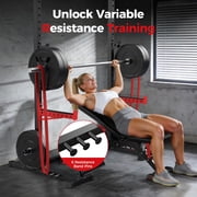 FLYBIRD Adjustable Squat Rack with Pull-Up Bar, Multi-Functional Power Rack for 6FT/7FT Barbells