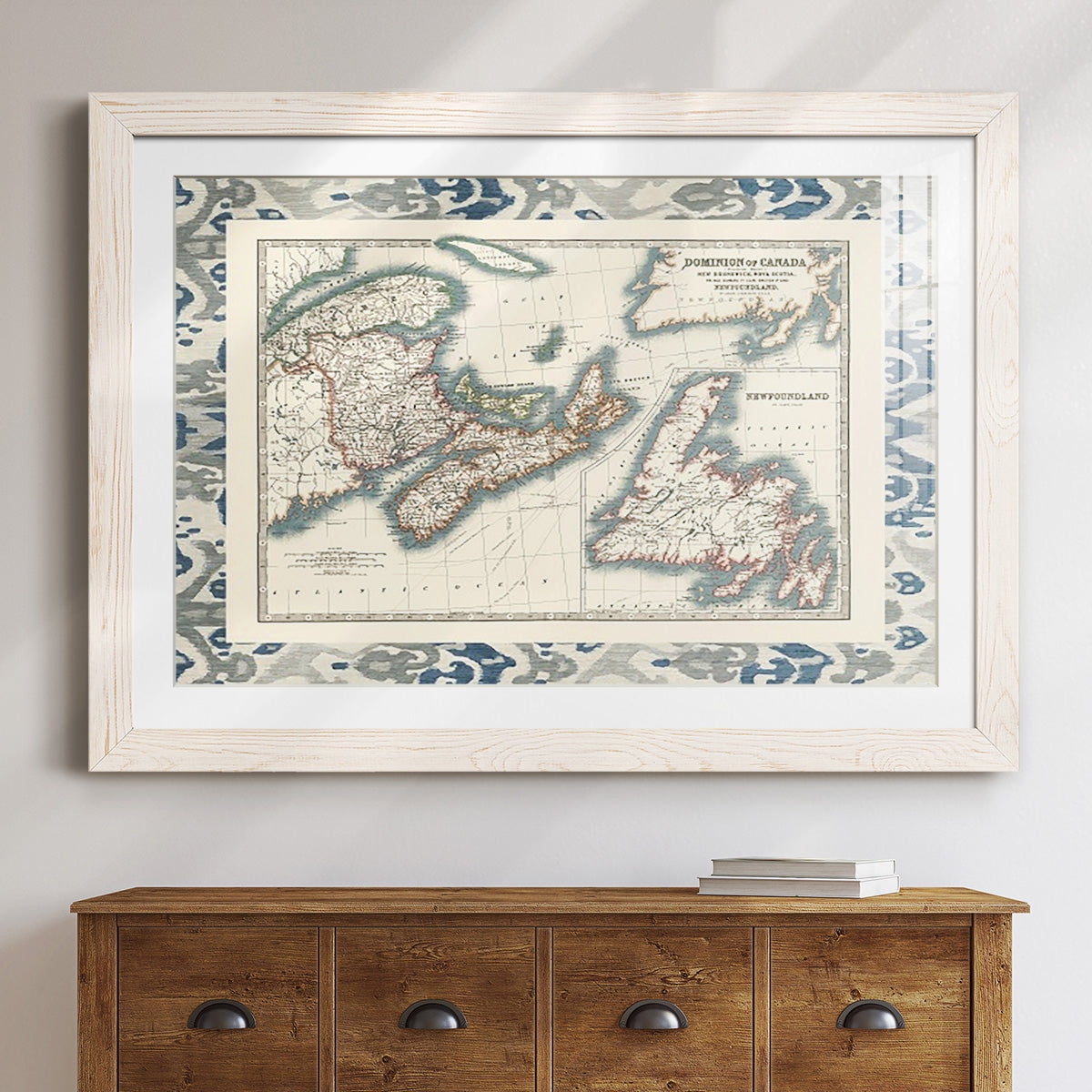 Bordered Map of Canada-Premium Framed Print - Ready to Hang