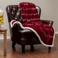 thumbnail image 2 of Chanasya Warm Hugs Positive Energy Healing Thoughts Super Soft Plus Fleece Sherpa Microfiber Comfort Caring Red Gift Throw Blanket - Get Well Soon Gift for Women Men Cancer Patient - Burgundy Blanket, 2 of 8