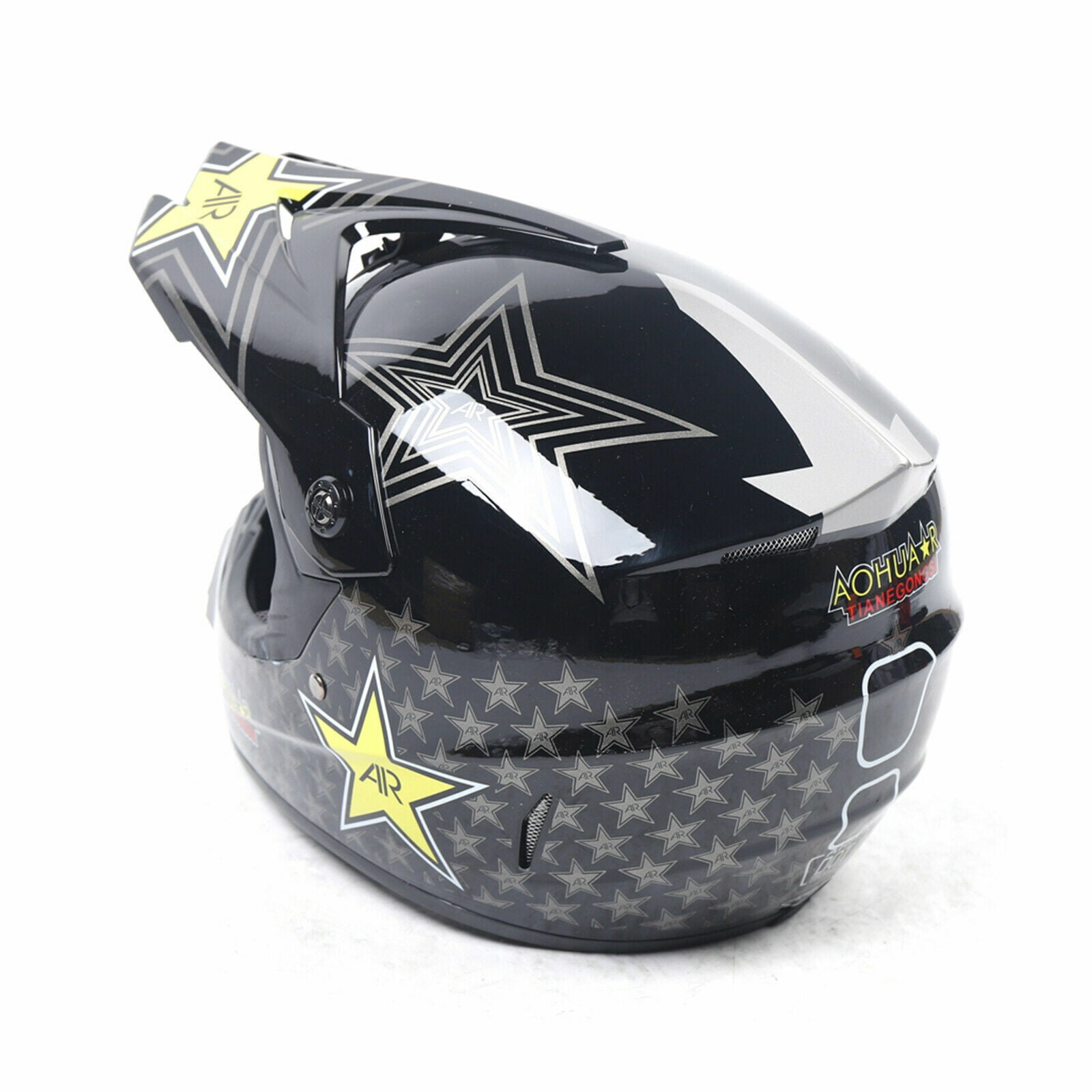 Youth Kids Offroad Gear Combo Helmet Gloves Goggles DOT Motocross Off-Road Racing ATV Dirt Bike Protector (#4, M)
