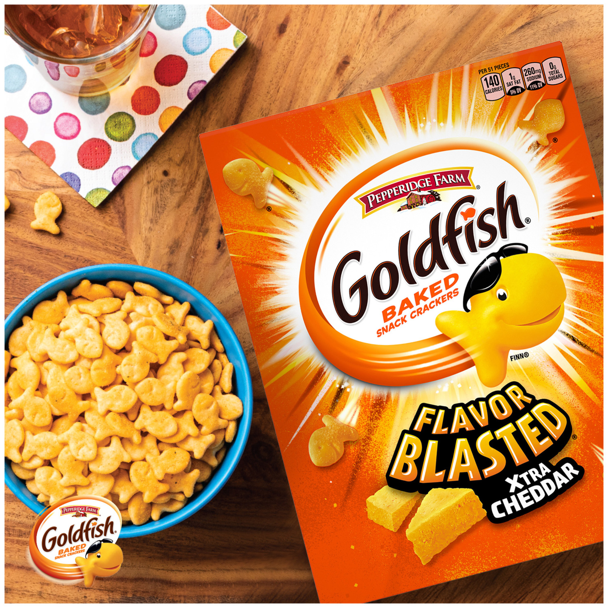 Goldfish Flavor Blasted Xtra Cheddar Snack Crackers, 10 oz box - image 4 of 12