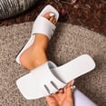 thumbnail image 3 of Xucatan Women's Square Toe Slide Sandals, Faux Leather Flat Slippers with Thin Sole, Open Toe Casual Summer Shoes, Versatile Everyday Beach Footwear Gift, 3 of 9