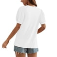 thumbnail image 5 of Womens Shirts Blouse Women's Fashion Cap Sleeve Tops Shirts Casual Summer Tunic Tops, 5 of 6