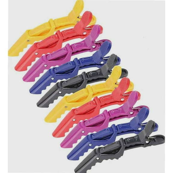 Crocodile Hair Clips, 10 PCS Alligator Hair Clips, Professional Hair Clips Hairdressing Sectioning Clamp Hair for Salon or Barber Shop