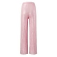 thumbnail image 4 of Women's Plus Linen Pants Women Petite Dressy Women's Fashion Casual Sequined Pants Sparkling Sequins High Waisted Wide Leg Flared Pants Flared Pants Nightclub Wear, 4 of 5