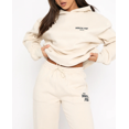 thumbnail image 2 of Hoodies Tracksuit Set Sweatshirt Sweatpants Womens 2 Piece Light coffee XL, 2 of 5