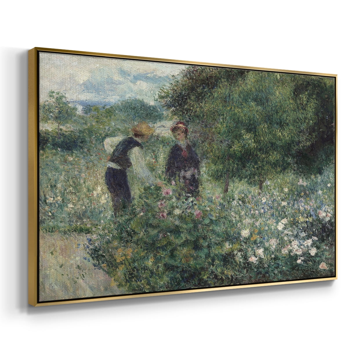 Vintage Botanical Print-LVIII By Wexford Home Framed in Gold Wood Gallery Wrapped Canvas 25 in. x 37 in.