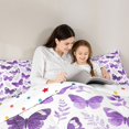 thumbnail image 4 of Feelyou Dreamy Butterfly Twin Bedding Sets 7-Piece, Purple Leaves Bedding Comforter Set, 4 of 8
