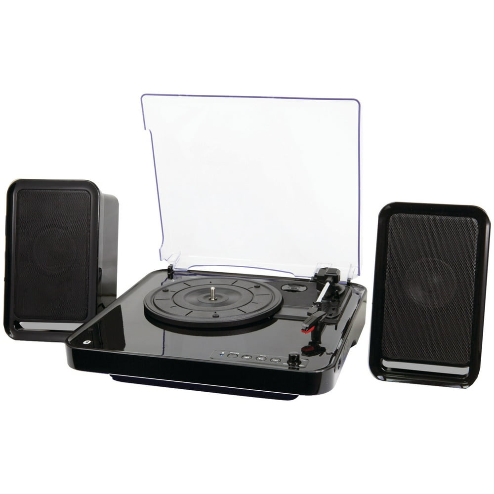 iLive ITTB757B AllinOne Bluetooth Turntable & Stereo Speaker System