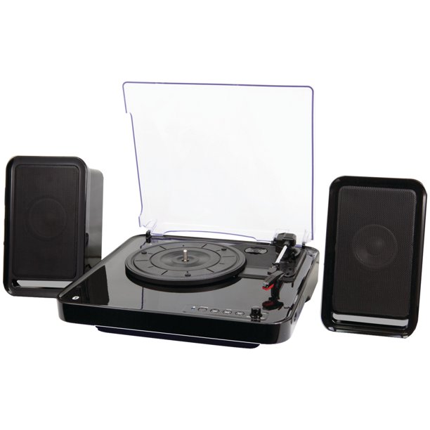 iLive ITTB757B AllinOne Bluetooth Turntable & Stereo Speaker System