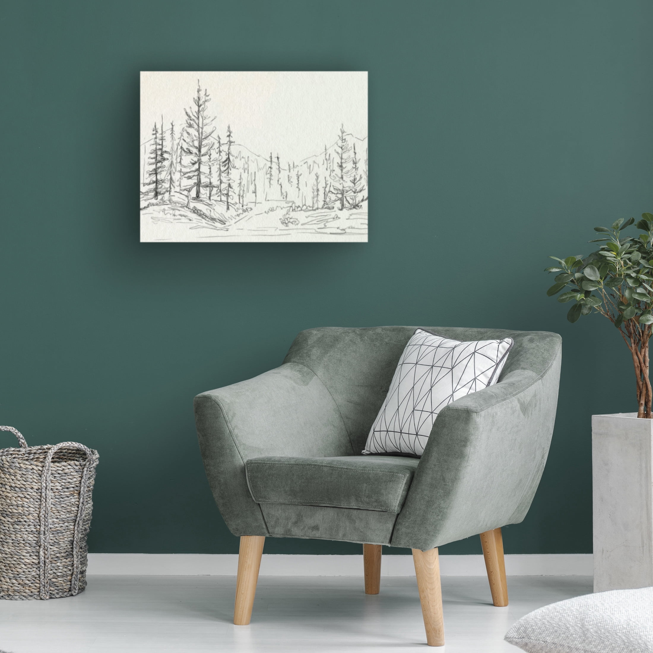 Canvas Wall Art - Emma Caroline 'Piney Forest II' Wall Art for Living Room, Bedroom, or Office Décor by Trademark Fine Art - 19 x 14 Inches
