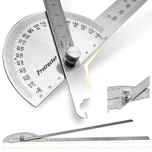 Angle Protractor Angle Finder Ruler Two Arm Stainless Steel Protractor 