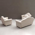 thumbnail image 2 of Juego de muebles Dollhouse, sofá en miniatura de 3 piezas a rayas beige, 2 of 2