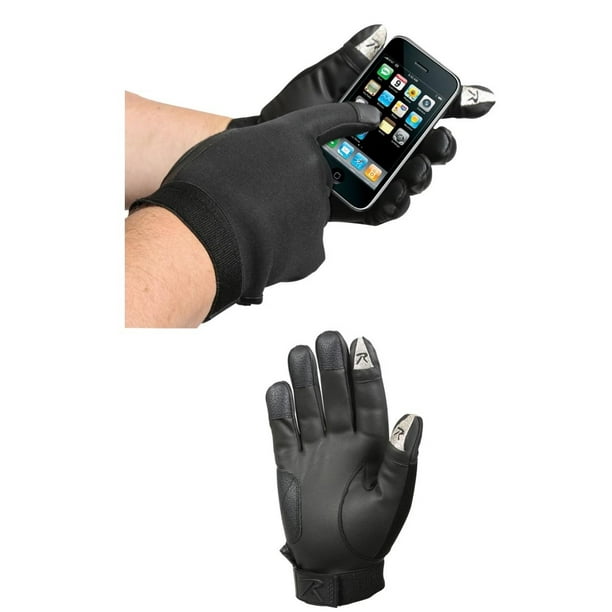 Rothco Black Touchscreen Gloves Designed For Use with Smart Phone or