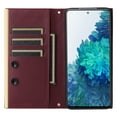 thumbnail image 3 of Desugned For Samsung Galaxy S20+ Wallet Phone Case,With Suction Cup Fastener,Flip Folding Kickstand,With Card Slots,Wrist Strap&Shoulder Strap,Shockproof PU Leather Phone Case,Winered, 3 of 9
