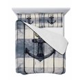 thumbnail image 7 of Navy Blue Nautical Twin Size Down Alternative Comforter, Lightweight Comforter Quilt Bedding Set with Pillow Shams Coastal Blue Striped Vintage All Seasons Bed Comforter Duvet Insert 68"x86", 7 of 7