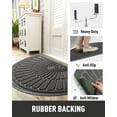 thumbnail image 6 of VUNATE Door Mat Outside Indoor Doormat Non Slip Rubber Welcome Mat Outdoor Mat for Front Door Entrance Absorbent Dirt Trapper Floor Mats for Home Low Profile Entry Rug Half Round Doormat 17"x30" Gray, 6 of 8