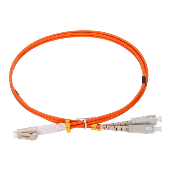 Uxcell 1 Meter 3.2Ft Fiber Patch Cable Multimode Duplex LC-SC OM2 LSZH Fiber Optic Jumper Orange For Optical Fiber 1Pcs