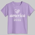 thumbnail image 2 of Akiihool T-Shirts à Col Montant pour Fille T-Shirt à Imprimé Graphique pour Fille Col Rond Manches Courtes T-Shirts d'Été Mignons Tendance Hauts (Violet, 11-12 Ans), 2 of 4