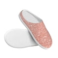 thumbnail image 3 of Lsque Rose Gold Glitter Pattern Womens Comfort Cotton on Scuff With Memory Foam and Anti-skid Sole Slipper-40/41, 3 of 7