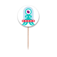 thumbnail image 1 of Univers Monstre Extraterrestre Cyclope Cure-Dent Drapeaux Ronds Étiquettes Fête Décoration, 1 of 3
