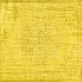 thumbnail image 1 of Ahgly Company Machine Washable Indoor Square Abstract Yellow Contemporary Area Rugs, 5' Square, 1 of 4