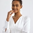 thumbnail image 4 of CROPD Gold Layered Necklaces for Women 14k Gold Plated Dainty Stackable Choker Necklaces for Women Trendy Layering Circle Paperclip Chain Cute Pendant Necklace Set Gold Jewelry for Women, 4 of 7
