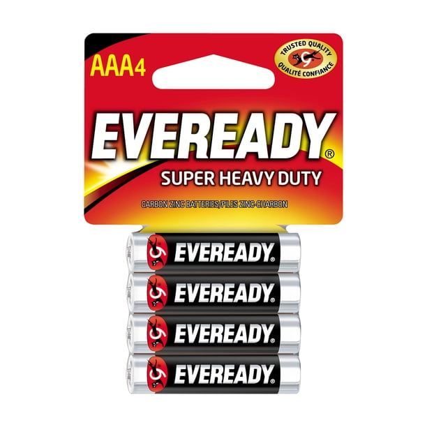 Batería Eveready Super Heavy Duty AAA, paquete de 4