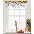 thumbnail image 4 of Spring Eucalyptus Sunflower Lavender Kitchen Curtains Balcony Adjustable Roman Blinds Small Short Curtain for Living Room, 4 of 6